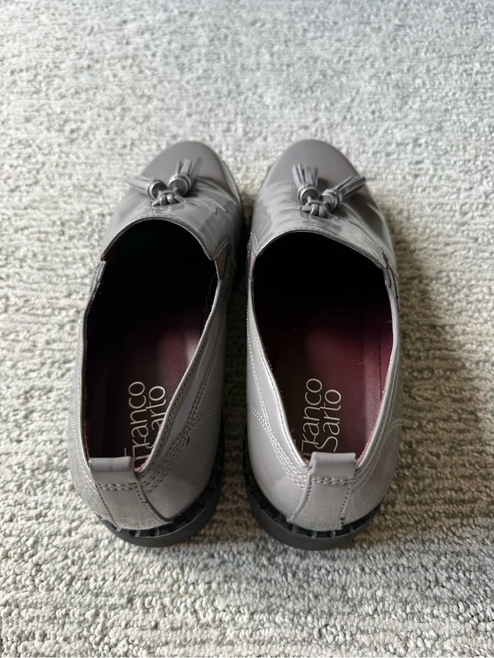 Franco Sarto Women's Metallic Dark Gray Loafer Flats Size‎ 7.5